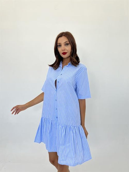 Robe Rayée - Bleu