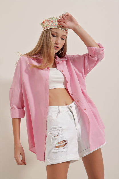 Chemise rose